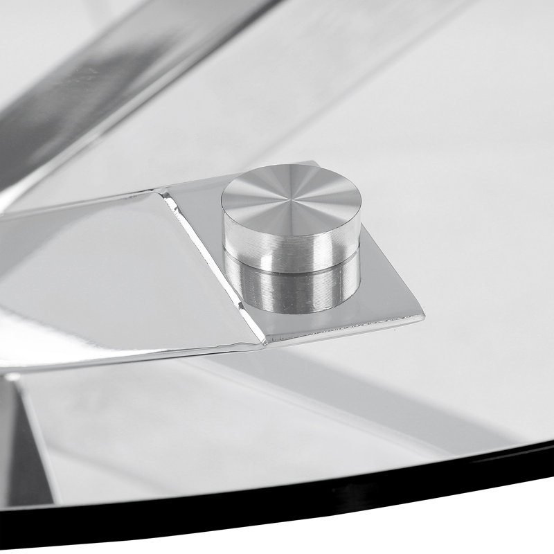 Adda Cross Legs Coffee Table, Chrome