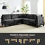 Canapé modulaire en chenille 5 pièces à assise profonde et canapé convertible 5 pièces-135230847-135230833