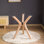 Mid Century Modern Dining Table Base Only, Pedestal Table Bases, Wooden Legs for Kitchen Tables, Glass Top Wood Top Assembly Tools Available (Wood Tabletop Hardware, Unfinished)