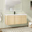 Meuble-lavabo simple mural 48 po avec comptoir en résine