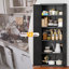 Buffet en métal, armoire de rangement, armoire de cuisine avec tablettes réglables pour la cuisine-118043288