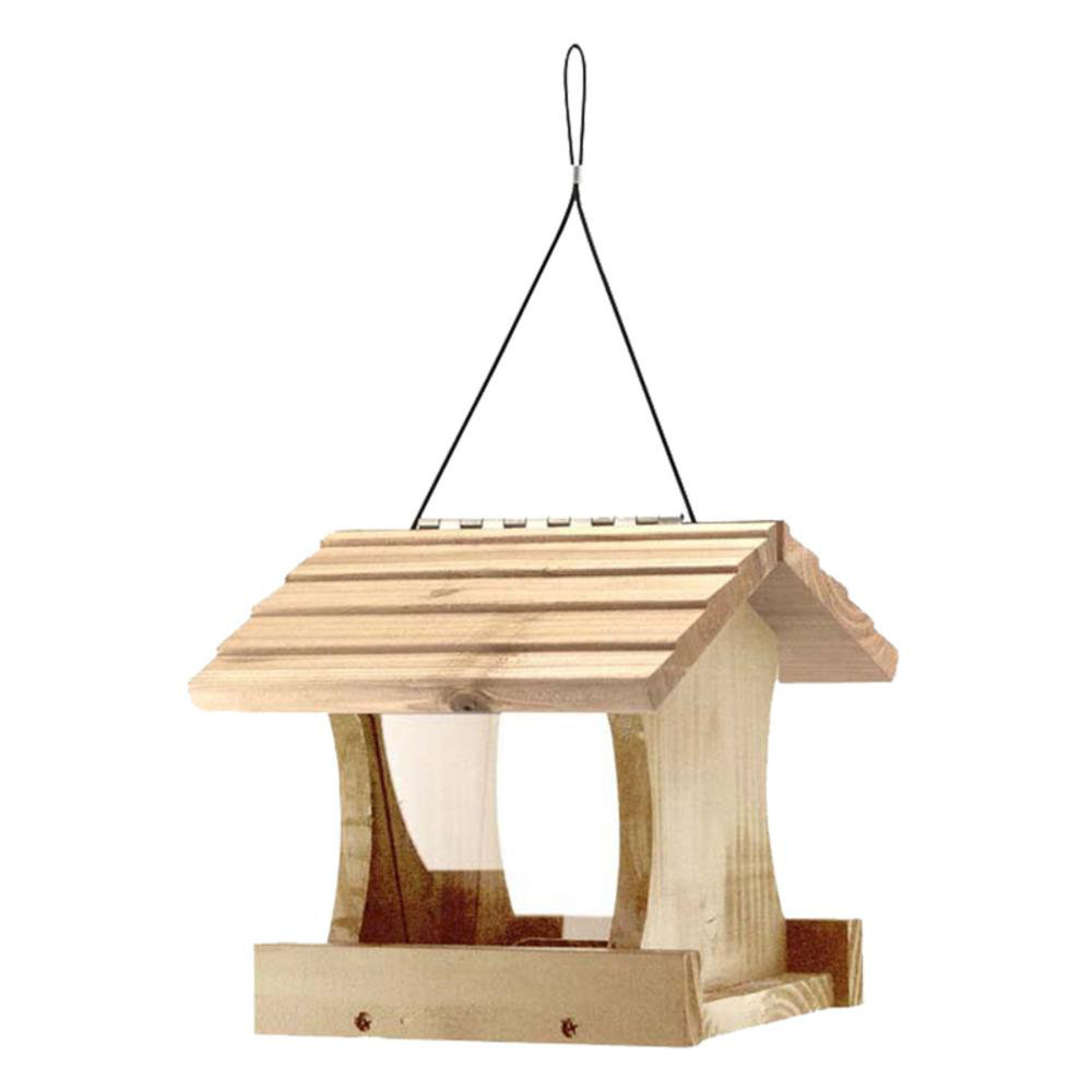 Funches Wood Hanging Hopper Bird Feeder Millwood Pines