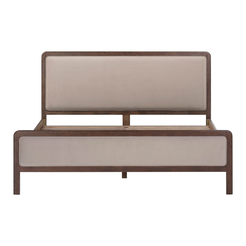 Lit en velours Hella, Taupe, Très grand