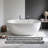 39.37"Acrylic Adult Freestanding Movable Seamless Integrated Bathtub