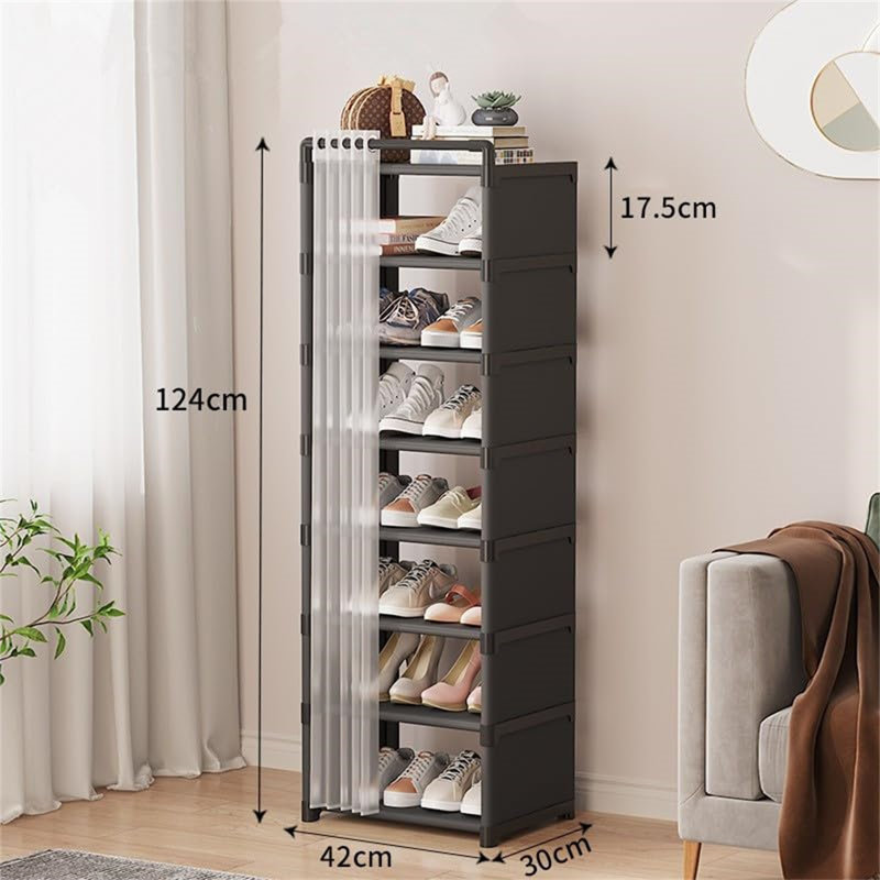 14 Pair Stackable Shoe Rack
