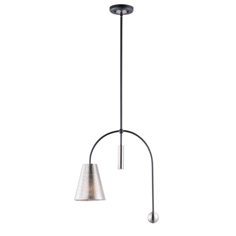 Luminaire suspendu 1 lumière à cône simple Elmhur
