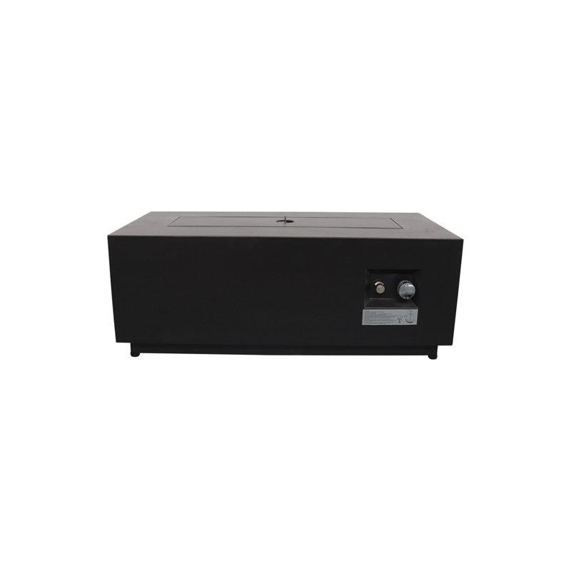 Foyer d'extérieur moderne noir, 16 H x 42 W, 50 000 BTU, acier, piscine, 42 W