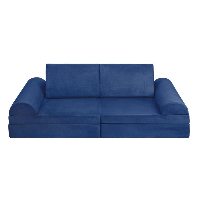 Cressey Kids 9.06'' Chair and Ottoman, Blue