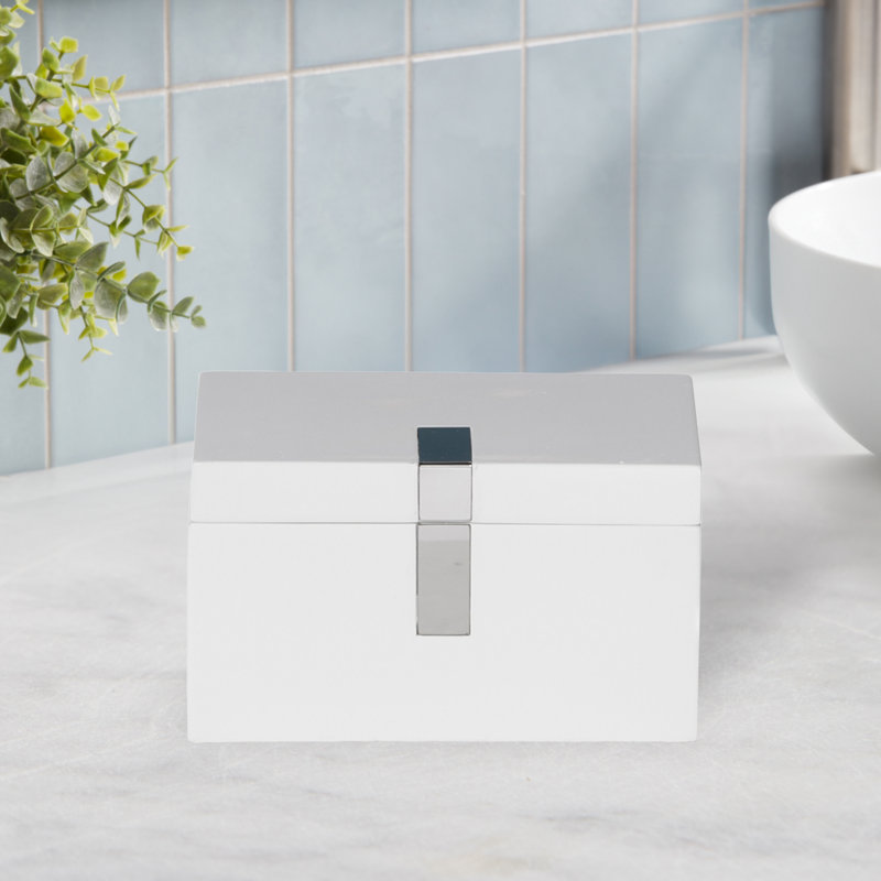 Contenant de rangement pour salle de bain Houston Street, Blanc