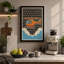 Orange Helicopter Mid-Century 1 Piece Wrapped Canvas Wall Art-1949862884-1949862885