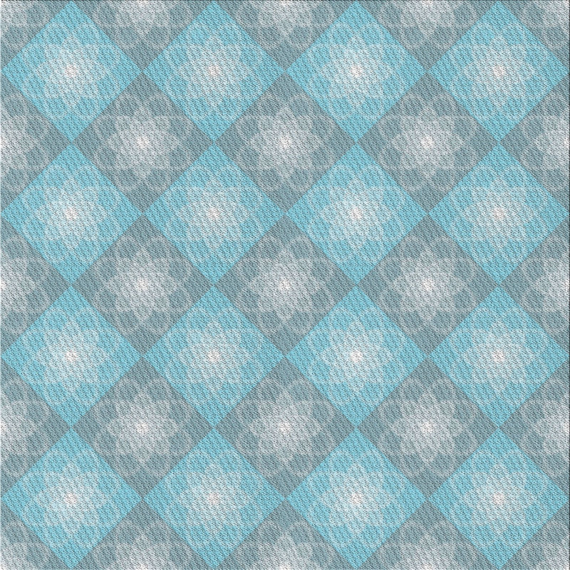 Tapis gris/bleu à motifs, Carré 7 pi