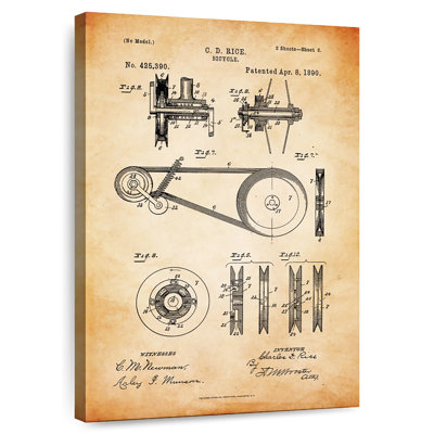 Bicycle 1890 Vintage Patent