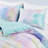 Multicolor Tie Dye Bedding For King/ King - Filling, Piped Border Sham S Bed Comforter , Edge-121170453-121170454