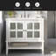 Meuble-lavabo 36 po avec lavabo en céramique-329309911