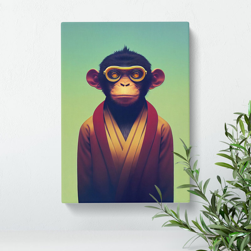 Futuristic Monkey - Wrapped Canvas, 50cm H x 35cm W x 3cm D