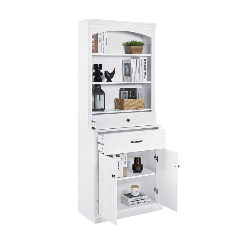 Grande armoire de rangement autoportante avec portes et tiroirs
