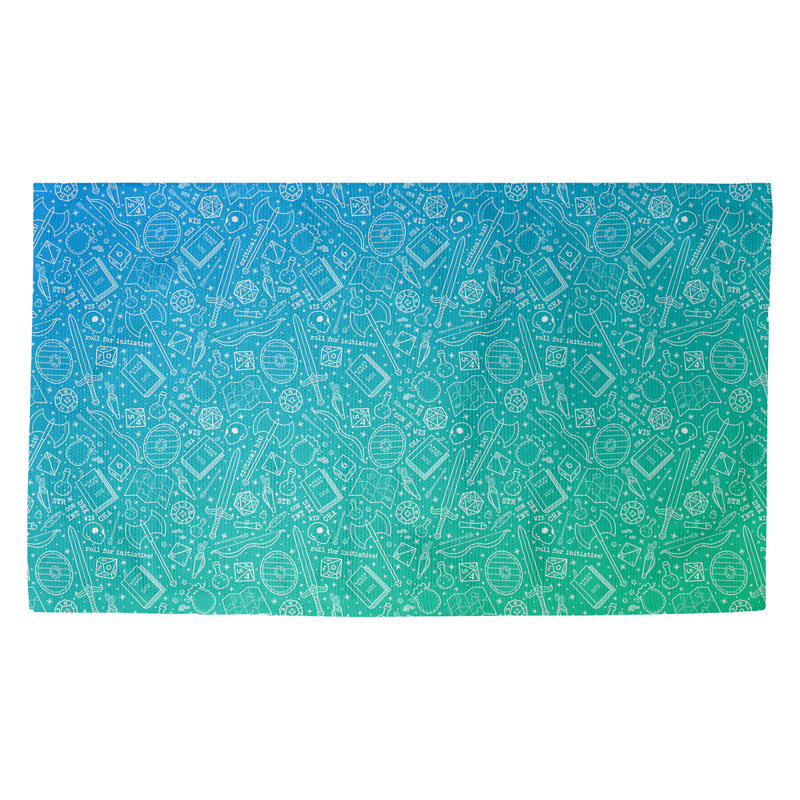 Tapis de zone verte dégradé rpg sea Avicia, Rectangle 2 pi 2 po x 3 pi 4 po