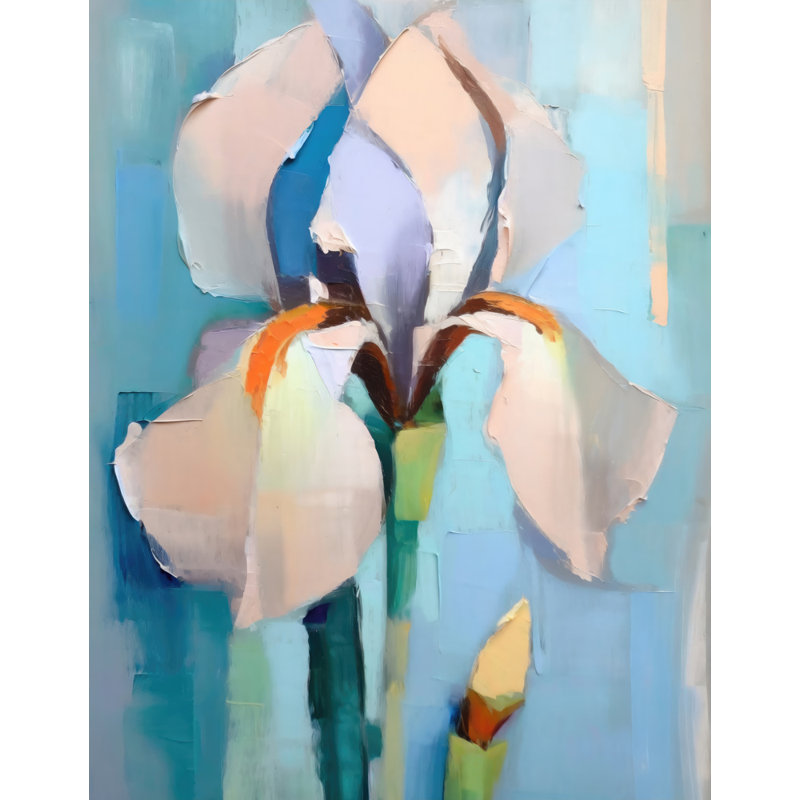 "Iris 1" sur toile, H 18 po x l 15 po