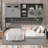 Wooden Daybed With Double Drawers And Shelving Unit-260122267-260122268