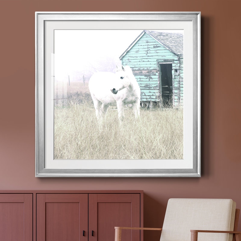 High High Horse I - photographie avec cadre, Encadrement argenté, H 26,5 po x l 26,5 po x P 1,5 po
