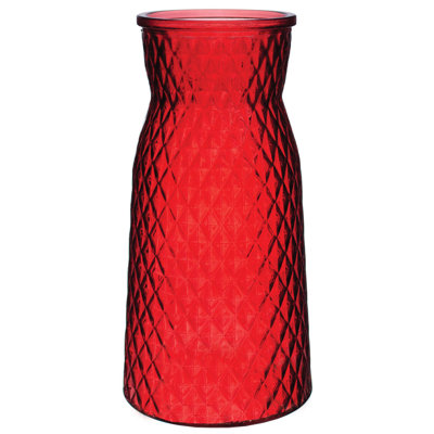 Ruby Red Diamond Cinch Vase