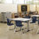 Chaises de classe empilables en plastique avec sièges profilés Shapes Series (ensemble de 4)