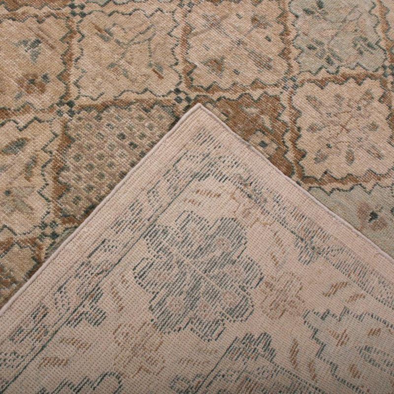 Distressed Homage Hand Knotted Wool Geometric Area Rug, Rectangle 8' x 10'