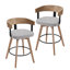 Tabouret de bar pivotant moderne et élégant avec dossier et accoudoirs-1387593366-1387083493