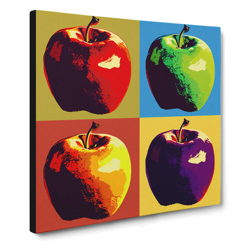 Apple Pop Art No.1 - Print, 50cm H x 50cm W x 3cm D