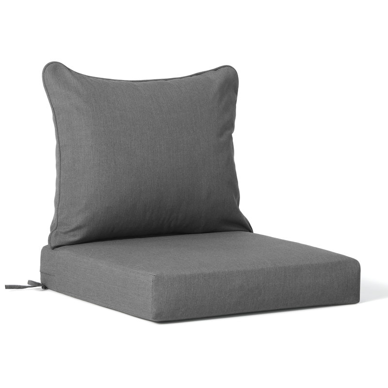 Coussin de siège / dossier d'extérieur 2 pièces , Gris