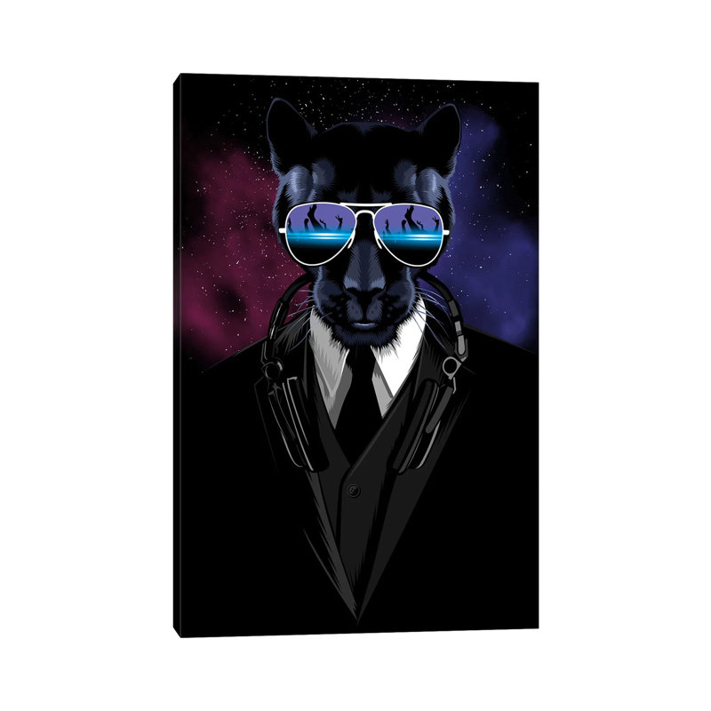 «Techno Panther» par Alberto Perez, impression sur toile tendue, H 12 po x l 8 po x P 0,75 po