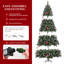 Arbre de Noël artificiel pré-éclairé 7,5 pi avec des pointes givrées-1301834175