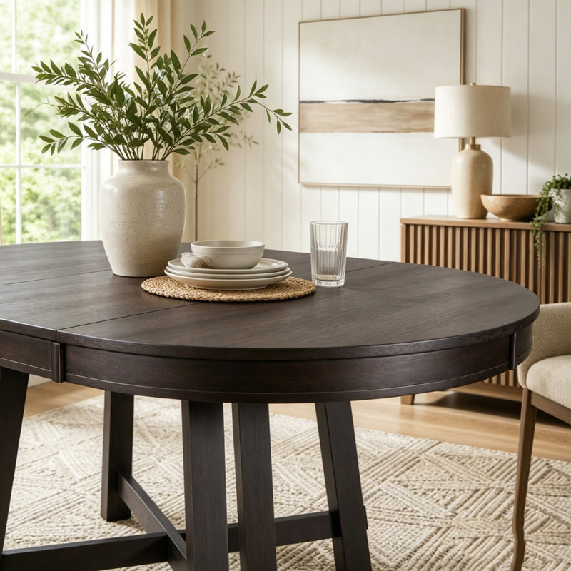 Table de salle à manger extensible Farmhouse, Espresso