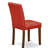 7 Piece Dining Set Consist of a Rectangle Dining Room Table and 6 Firebrick Red Faux Leather Upholstered Parson Chairs, Mahogany-1466185106-1466185107-1383257648