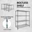Étagères de rangement robustes en métal avec roulettes l 55,5 po x P 24 po x H 80 po, 4 niveaux réglables, capacité de 2400 lb, étagère de garage, rangement industriel roulant