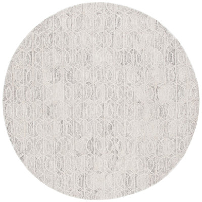 Tapis en coton viscoélastique touffeté à la main en ébène et en latex brun clair / ivoire