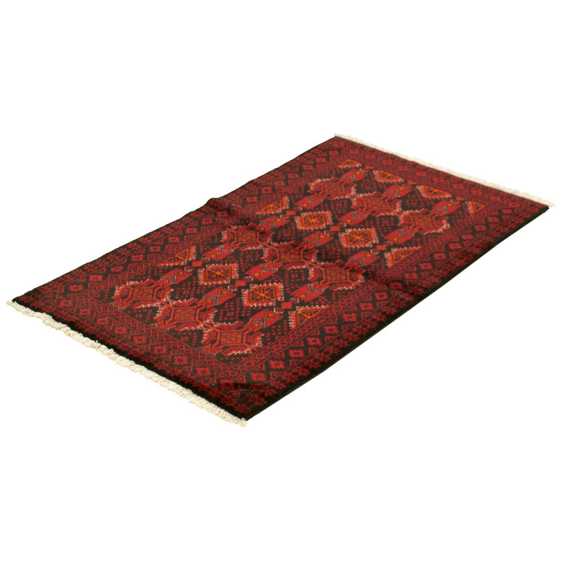 Tapis décoratif en laine de conception unique noué à la main New Age de 3 pi 4 po x 6 pi 3 po Betthezel