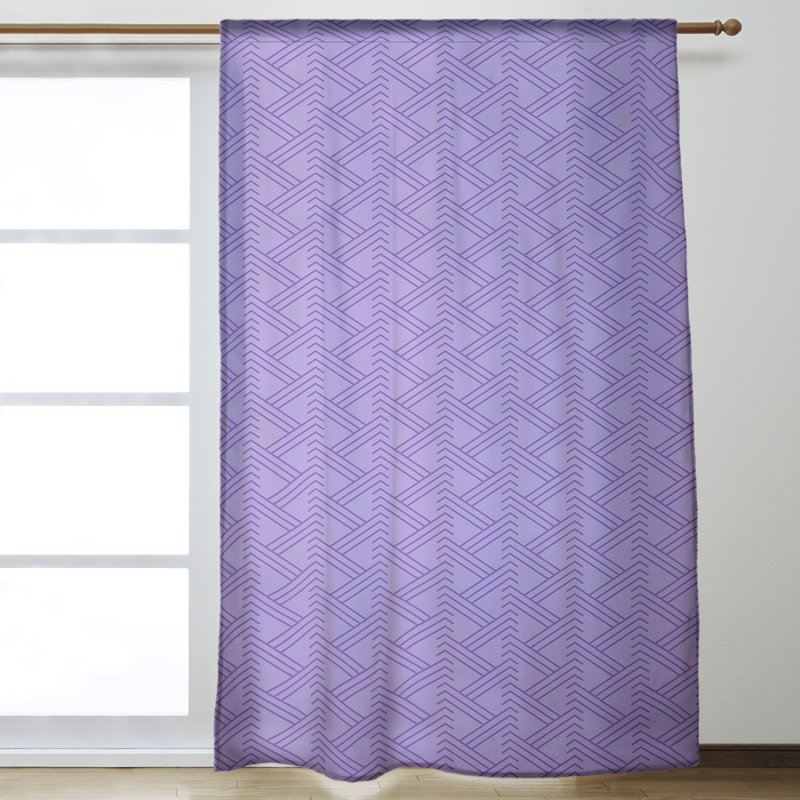 Jordao Room Darkening Curtain Single Panel, Purple