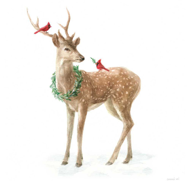 Woodland Celebration III sur fond blanc, H 20 po x l 20 po x P 1,25 po