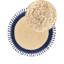 Patoka Jute Round Beige/ Dark Blue Area Rug-464144239