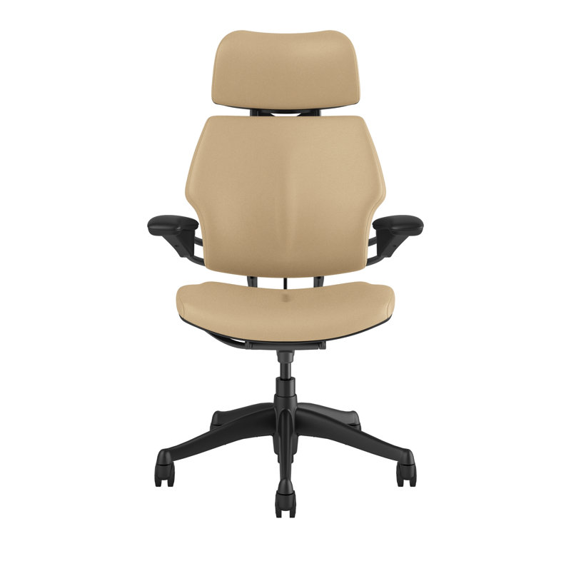Freedom Headrest Task Chair Genuine Leather, Sand