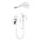 Shower System With Shower Head, Hand Shower, Slide Bar,, Shower Arm, Hose, Valve Trim, And Lever Handles