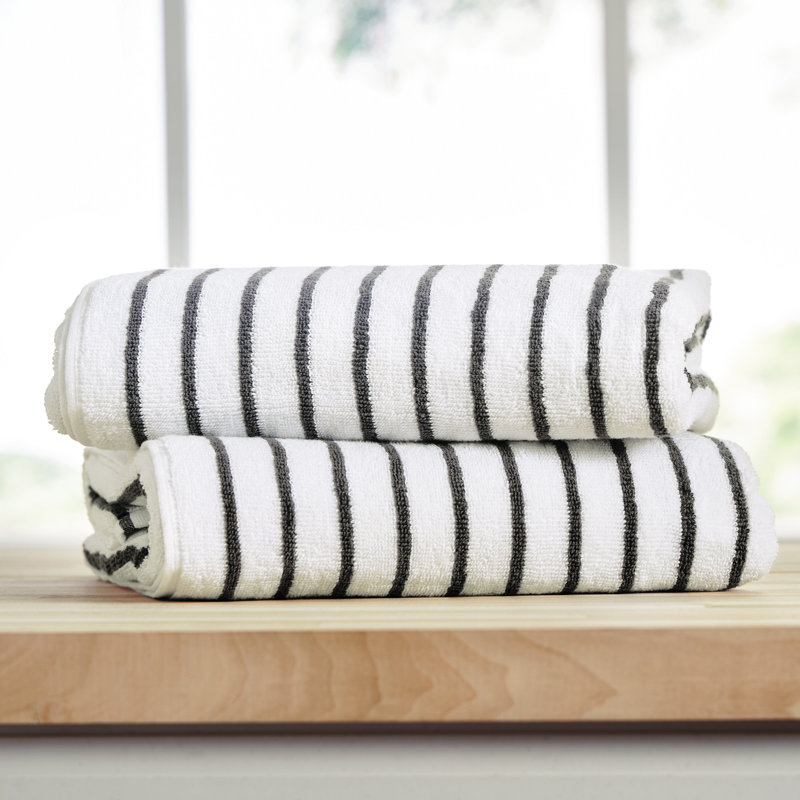 Serviette de plage 100% coton Carley Carley, Gris
