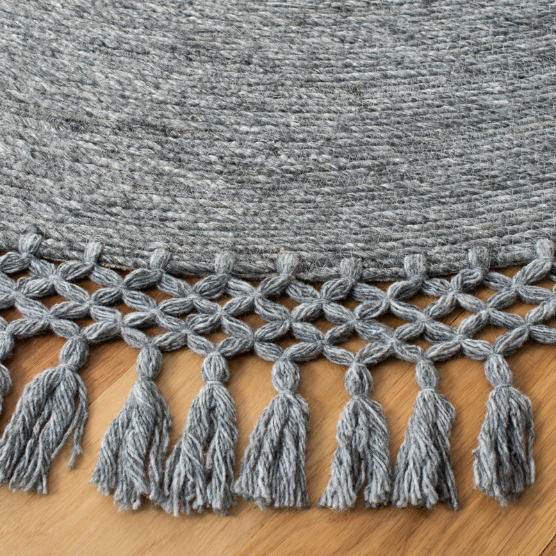Cruz Hand Tufted Performance Solid Color Rug, Round 4'
