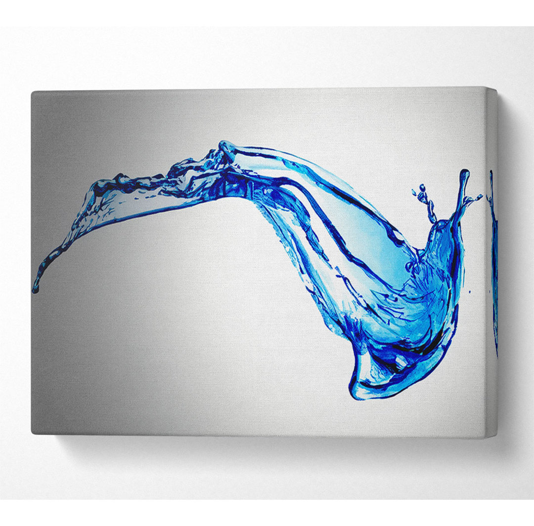 Blue Splash Motion Canvas Aquarell