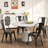 Aryah Stacking Parsons Dining Chair in Black, 330 lbs Weight Capacity