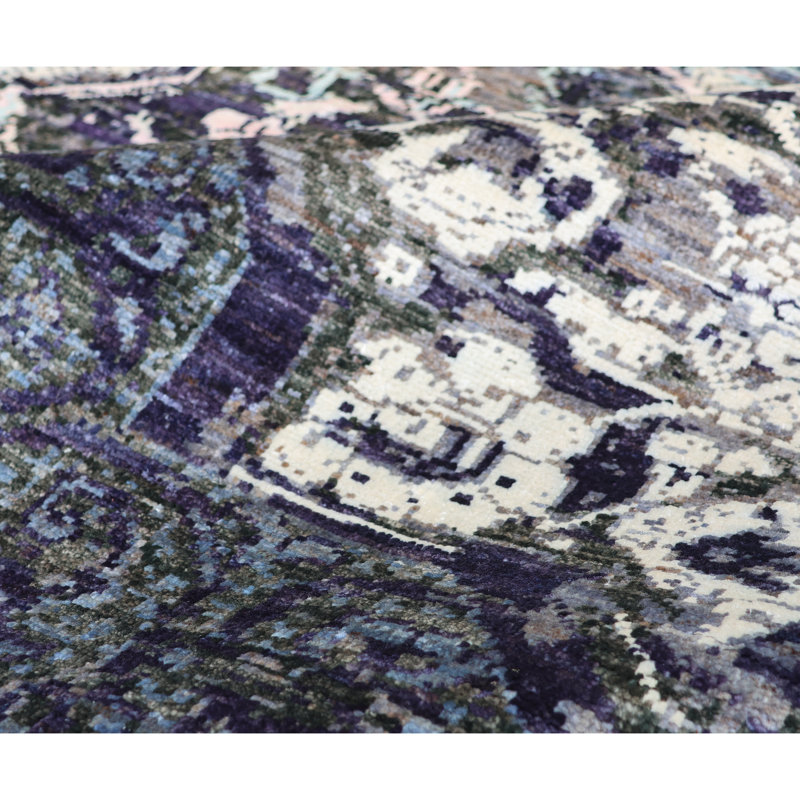 Tapis multicolore de haute qualité noué à la main