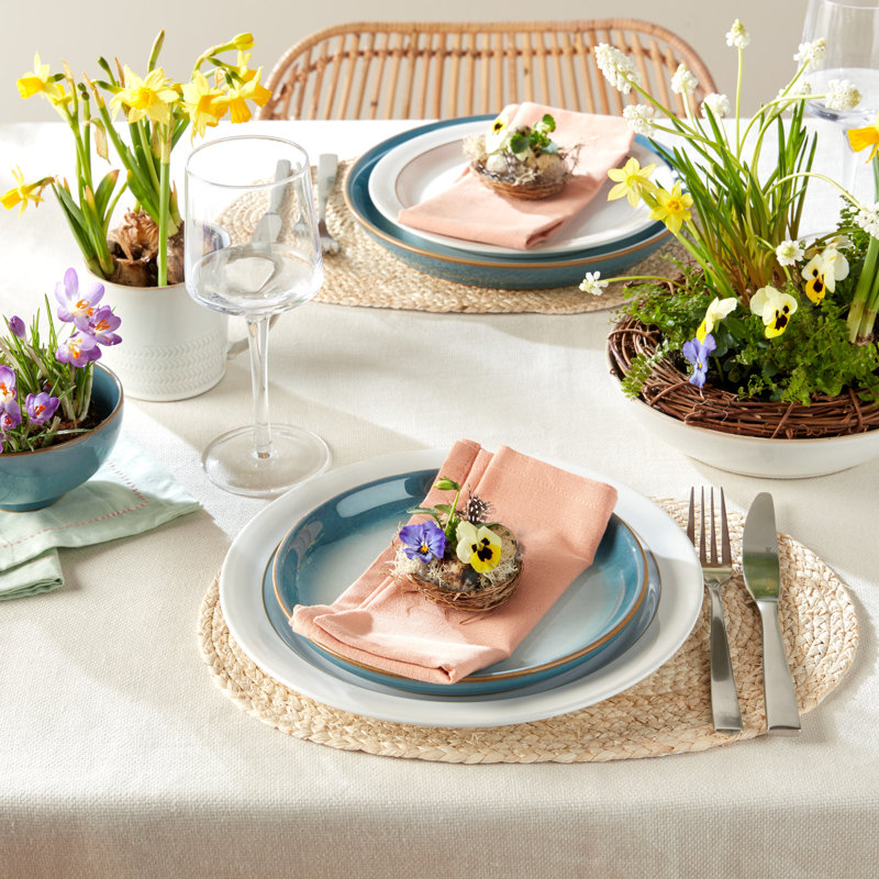 Denby Azure Haze Medium Coupe Plates