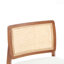 [Ensemble idéal pour les patios extérieurs de 2 personnes] Chaise d'appoint de style moderne beige avec dossier tissé, structure en bois robuste, sièges d'appoint minimalistes et élégants pour le salon, la chambre à coucher ou le bureau