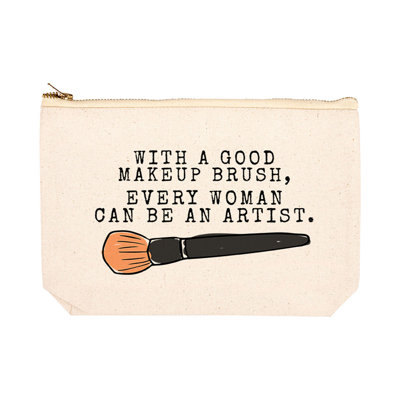 With Good Brush Every Woman Can Be an Artist Makeup Pouch